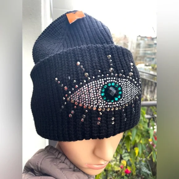 Black Beanie with Eye Design by Kurt Geiger.
NWOT - Picture 9 of 17